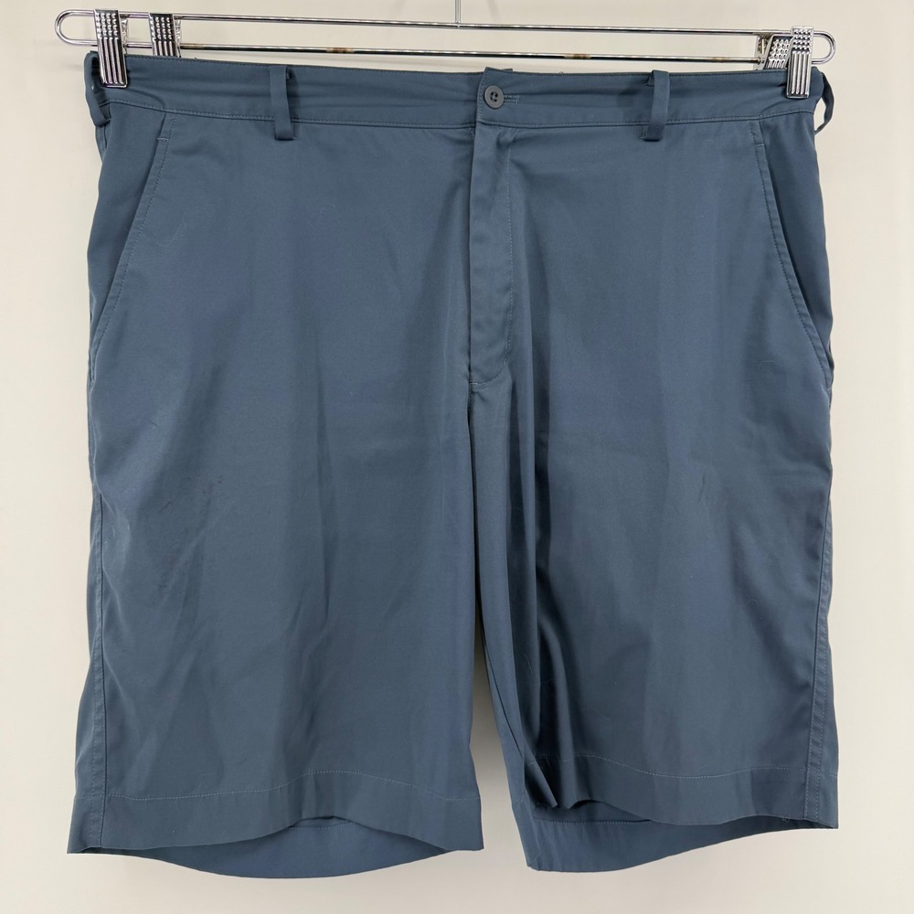 Nike Golf Shorts Mens 38 Blue Dri-FIT Flat Front Performance Athletic Shorts